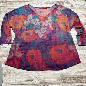 Prana Colorful Floral Women's Blouse